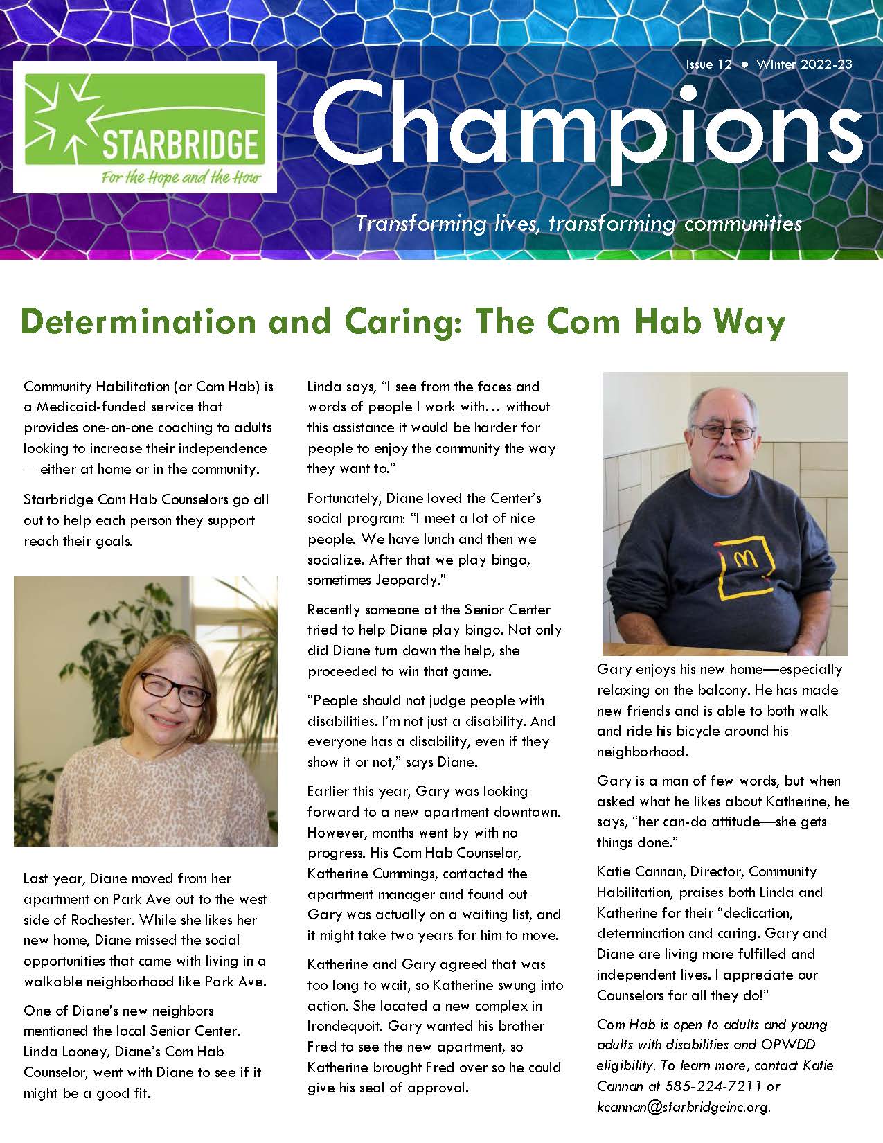 Thumbnail image showing cover of latest issue of Champions newsletter