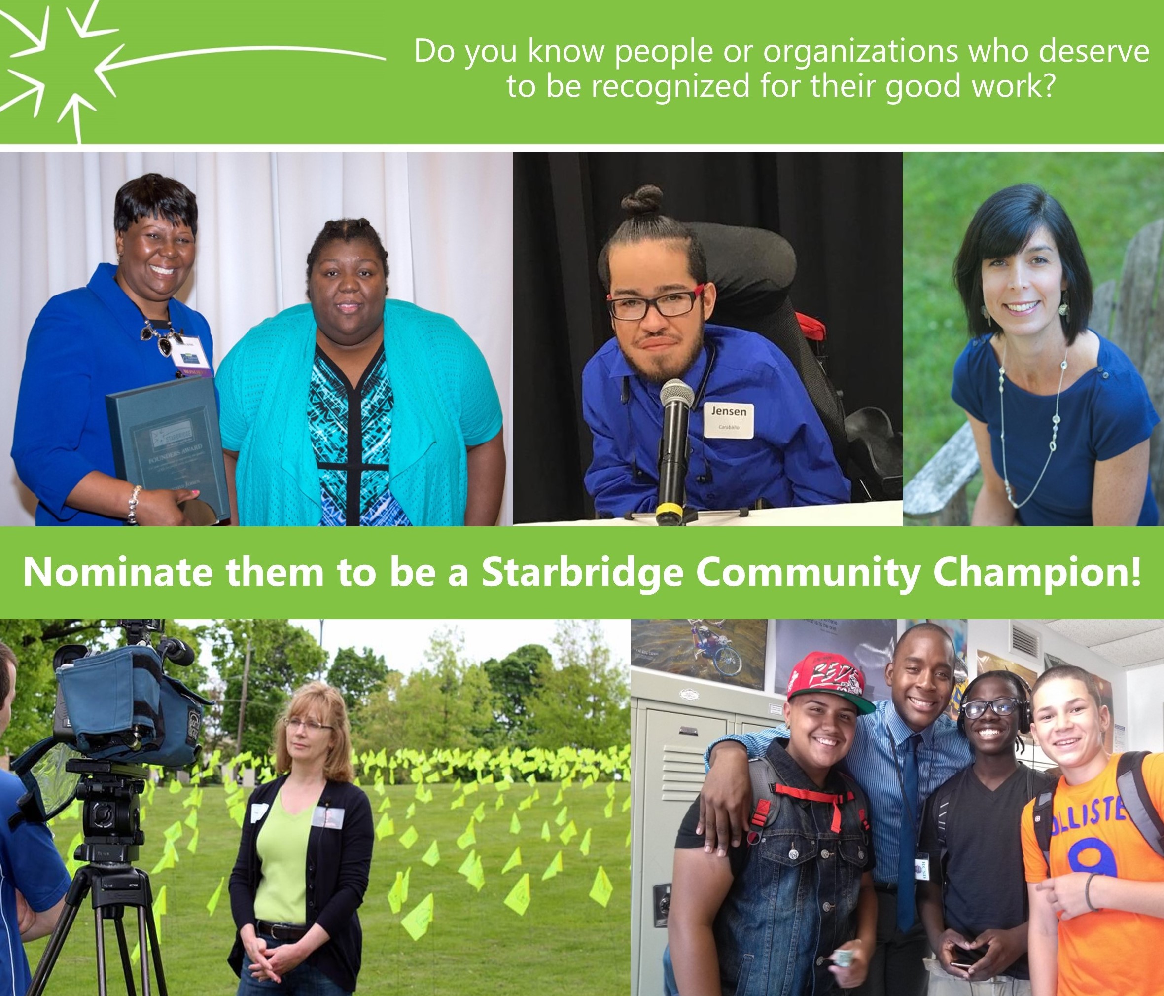 Collage showing diverse group of Community Champions