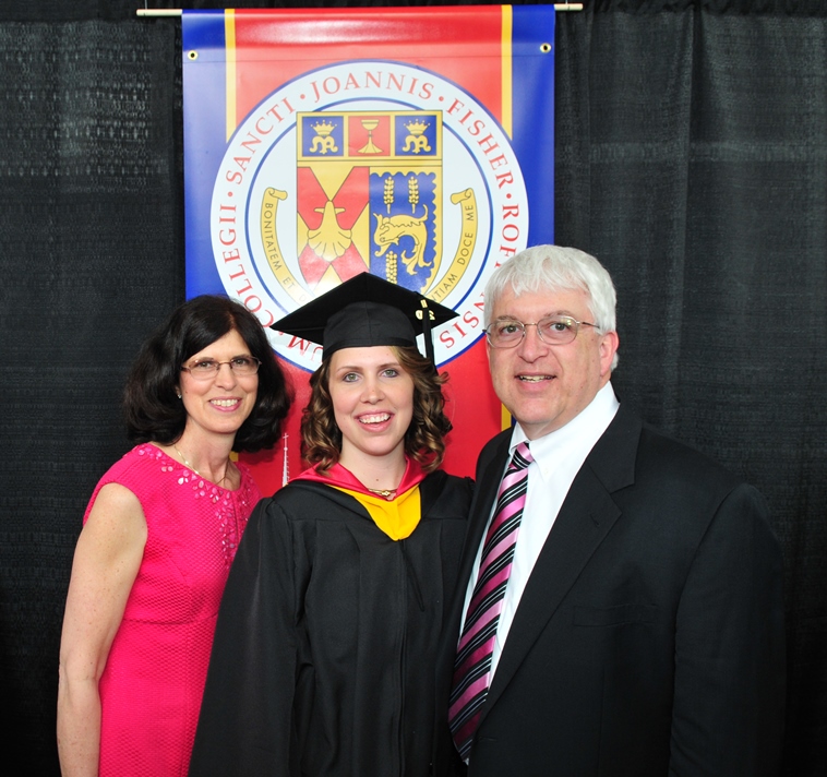 Susan, Kristina, and Jon McNally at Kristina's college graduation