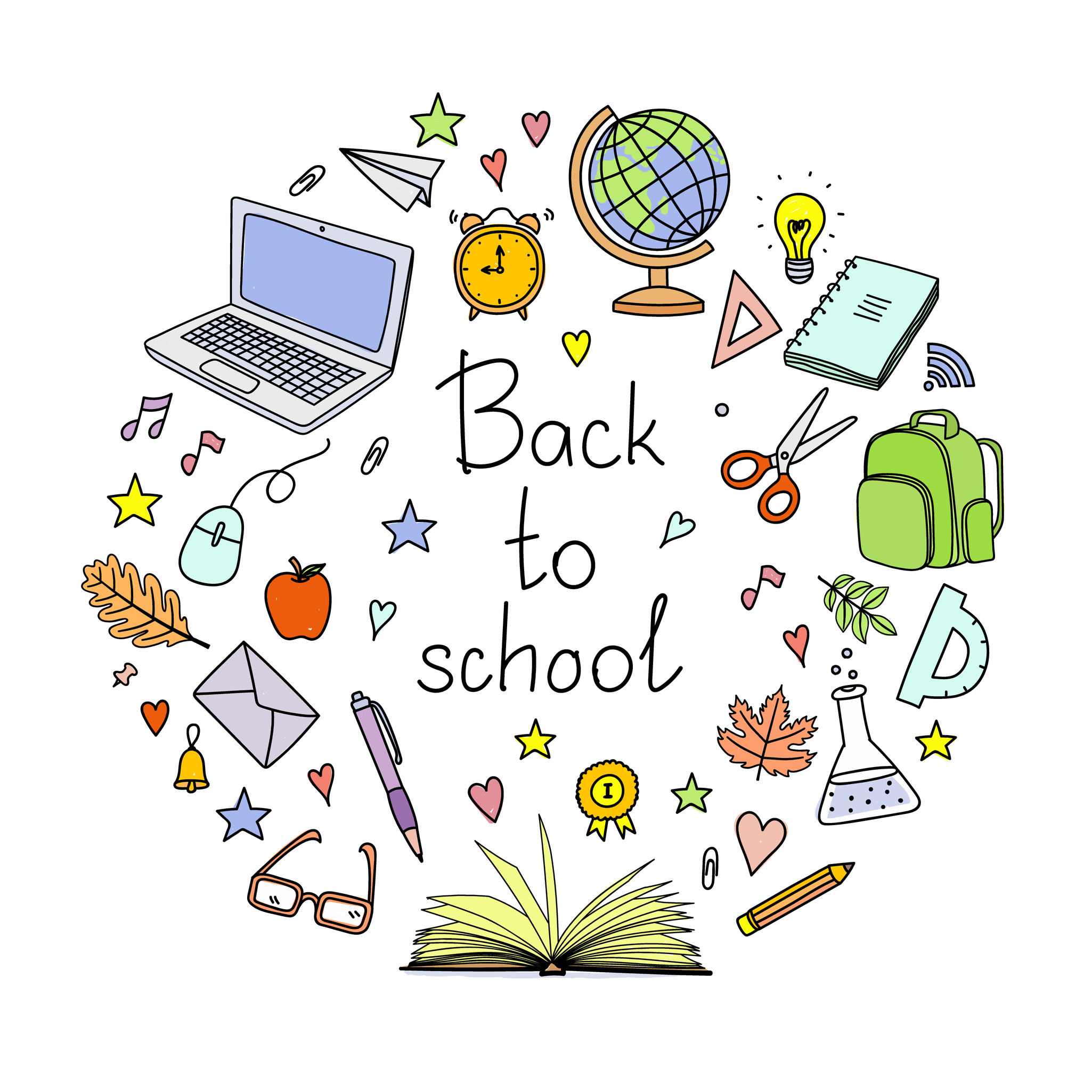 back to school stock graphic
